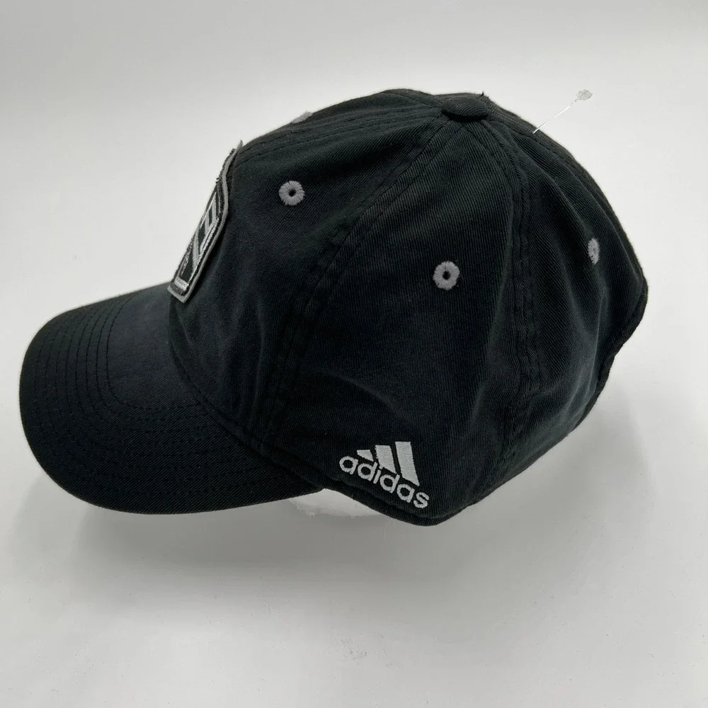 Adidas LA Kings NHL Slouch Adjustable Baseball Cap Black Cotton Hat NEW